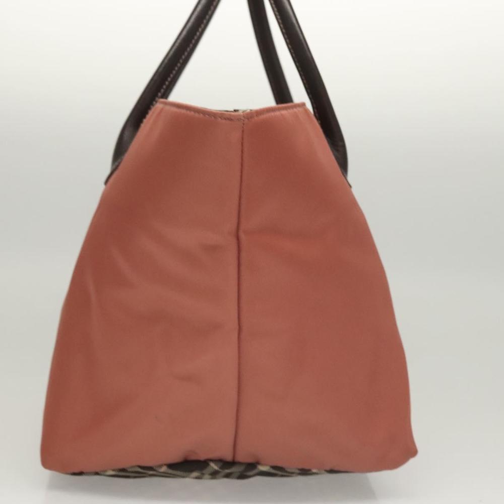 BURBERRY Nova Check Blue Label Hand Bag Nylon Pink Silver Auth ti3041 - Picture 4 of 16
